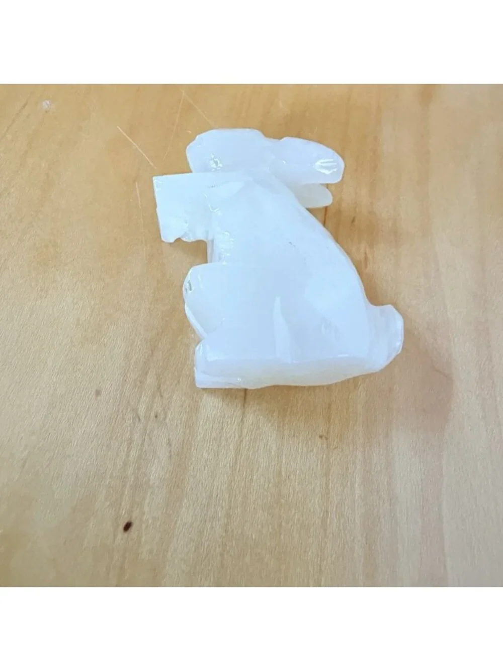 Hand Carved Marble Quartz Stone Bunny Rabbit Gift Miniature Figurine Mini Decor